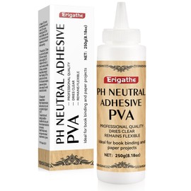 Neutral PH PVA Adhesive, Book Binding Glue, Acid-Free, All-Purpose, Dries Clear and Remains Flexible, Used for Bookbinding and Repair, Framing, Collages, Paper Art and Crafts
