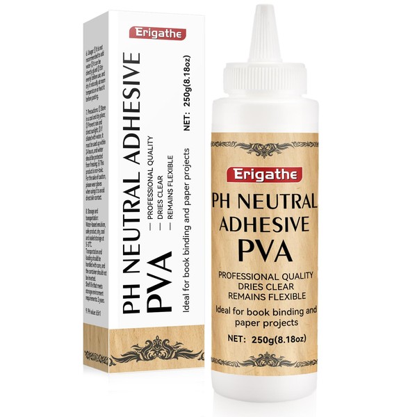 Neutral PH PVA Adhesive, Book Binding Glue, Acid-Free, All-Purpose, Dries