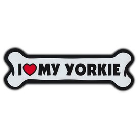 GIANT SIZE!!! Dog Bone Magnet: I Love My Yorkie | Cars, Trucks, Refrigerators