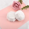 URROMA 1 Pack Ring Box for Wedding Ceremony, White Velvet