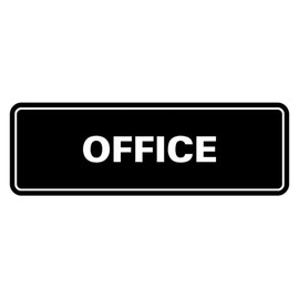 Signs ByLITA Standard Office Sign - Professional Business Signage - Easy to Install (Black) - Medium 1 Pack