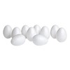 Set of 10 Polystyrene Eggs 6 x 4.5 cm White