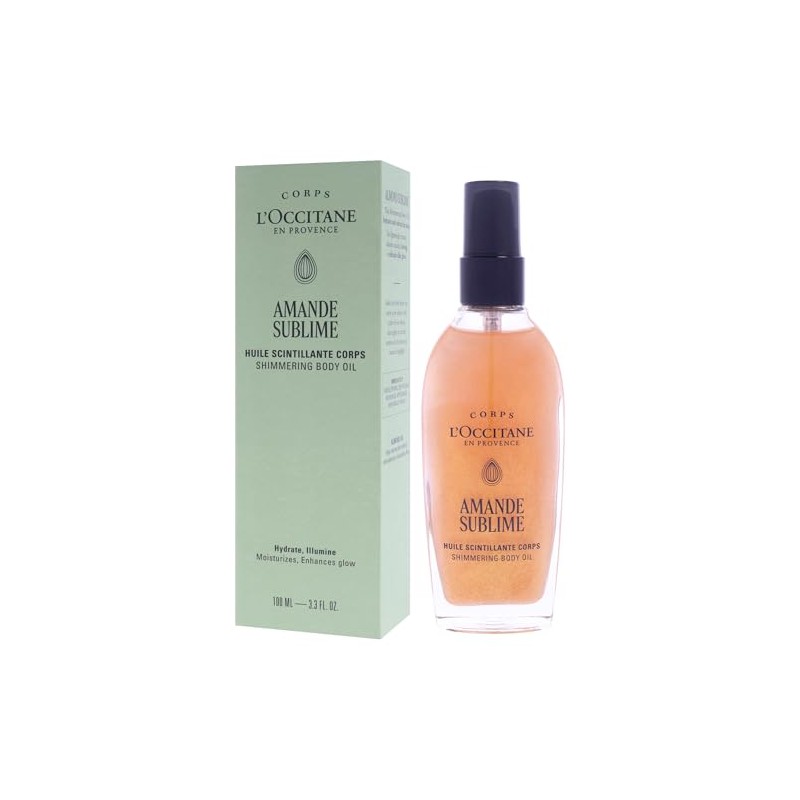 Almond Sublime Shimmering Body Oil by LOccitane for Unisex -