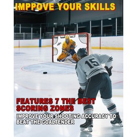 KASIFEI Hockey Net Goalie Targets - Shooter Tutor -Hockey Goal Targets for Practicing Shooting Accuracy - Hockey Training Equipment (72" (W) x 48" (H))