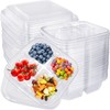 Haawooky 30 Pcs Bento Snack Containers,4 Compartment Meal Prep Lunch