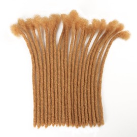 Orientfashion #27 Honey Blonde Color 8-16inch 0.4cm 0.6cm And 0.8cm Human Hair Loc Extensions,Full Handmade Can be Bleached Dyed And Curl(10inch 0.6cm 20locs, 27)