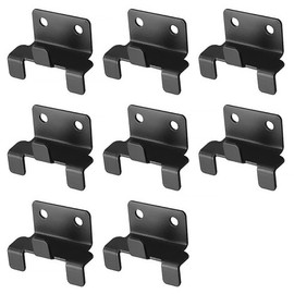 Tile Hanger Bracket, 8 Pieces Stainless Steel Ceramic Tile Display Holder, Wall Hanger Mounting Bracket, Wall Hook, Picture Hooks with Mounting Screws (Double Hook)