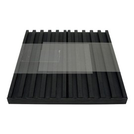 Wake Industry BGA-02 Anti-Vibration Rubber A, Black, 0.4 x 3.9 x 3.9 inches (10 x 100 x 100 mm), Anti-Vibration, Soundproofing, Washing Machine, Outdoor Unit, Pack of 1