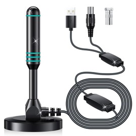 (2026 Improved Model, High Sensitivity Reception Model) Indoor Antenna, TV Antenna, Terrestrial Digital Antenna, Up to 550 KM Reception Range, Supports 4K/HDTV, 360° Omnidirectional Reception, UHF/VHF