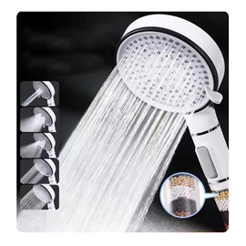 LTHERMELK Hard Water Filter Shower Head and Hose- Universal Adjustable 5 Mode High Pressure Bathroom Shower Head, Shower Head and Hose Set with 20 Stage Filter