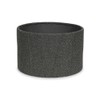 MiniSun | Small Modern Charcoal Grey Boucle Drum Light Shade