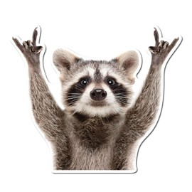 Bad Fish Custom Decals Rocker Raccon Trash Bandit Gloss Vinyl Waterproof Indoor Outdoor for car, Laptop, Hard hat, etc