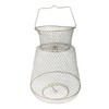 AIMALL Galvanized Fish Cage with Spring Door for Fishing, Portable