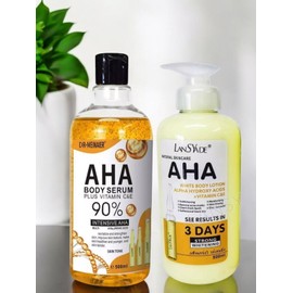 LANSYADE 2-pc AHA Strong Brightening Serum & Lotion Vitamin C Skin Whitening USA Stock