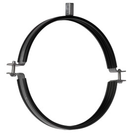 LIRAST 6.3" Pipe Hanger - Metal Duct Clamp with Rubber Seal - Galvanized Rigid Conduit Holder - Tube Support Mounting Brackets for Ceiling and Wall - Thread M8/10