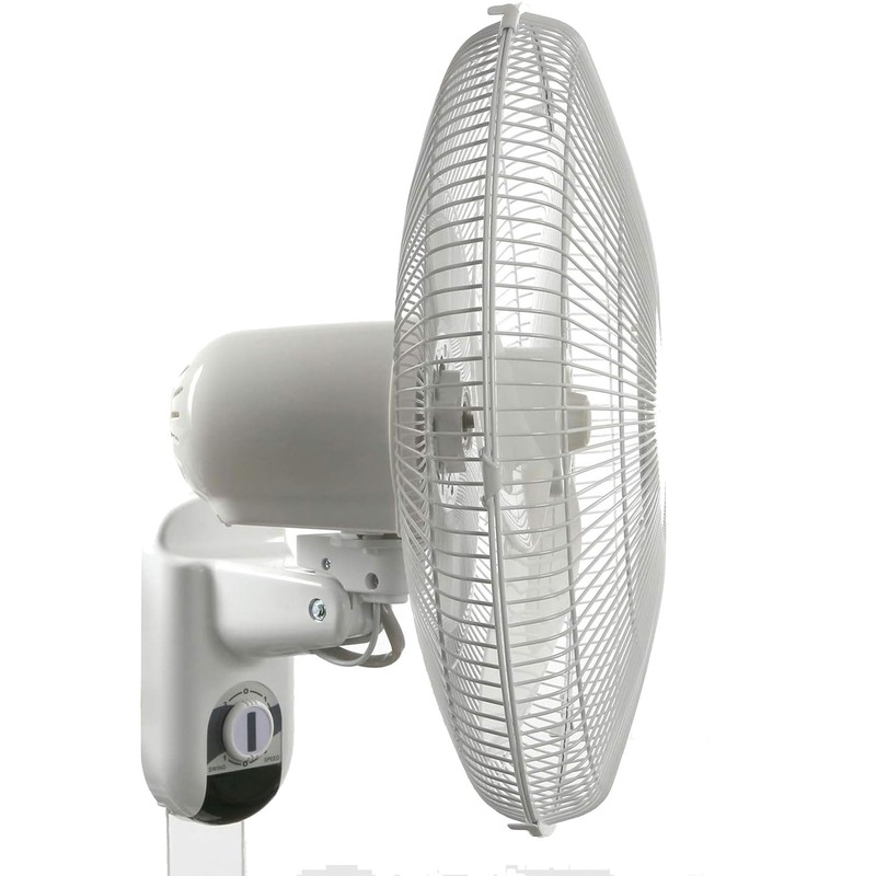 Hurricane Classic Oscillating Wall Mount Fan w/ 3 Quite Speeds,