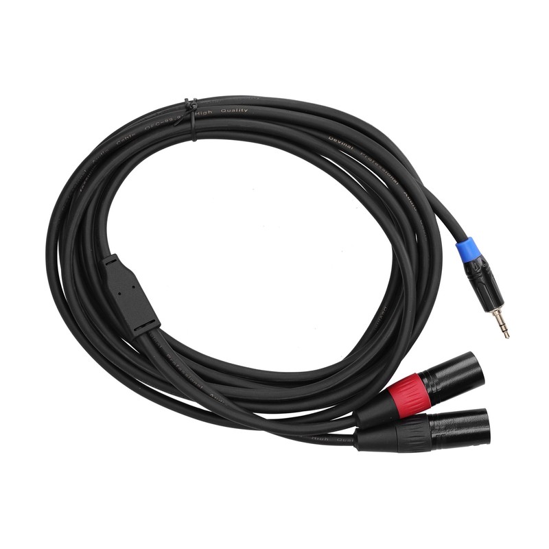 3.5mm Stereo Male to Dual 2 XLR Male Plug Connector
