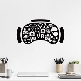 Vinyl Wall Decal VR Media Virtual Reality Headset Gadget Art Stickers Mural Large Decor (ig5338)