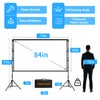 TOWOND Projector Screen with Stand, 84 inch Outdoor Projector Screen