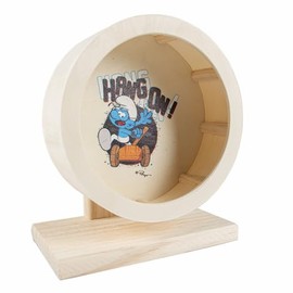 Smurfs duvoplus, Wooden Activity Wheel Smurfette 29cm Fun Activity Wheel Promotes Natural Rodent Instinct for Small Rodents Epees and Rats