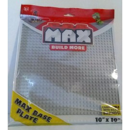 MAX GRAY Base Plate Major Brands Building Blocks Compatible 10" x 10"  Lot of 2