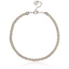 Anne Klein Silver-Tone Crystal Glass Tubular Pave Collar Necklace, 16"