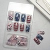24Pcs 4th of July Press on Nails Short Square Independence