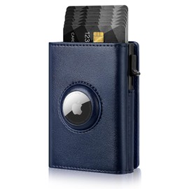 AirTag Wallet Men,Smart Wallet with Airtag Holder,RFID Blocking,Pop Up Card Holder,9-14 Card Capacity | ID Window |Cash Slot (Airtag not Included)…