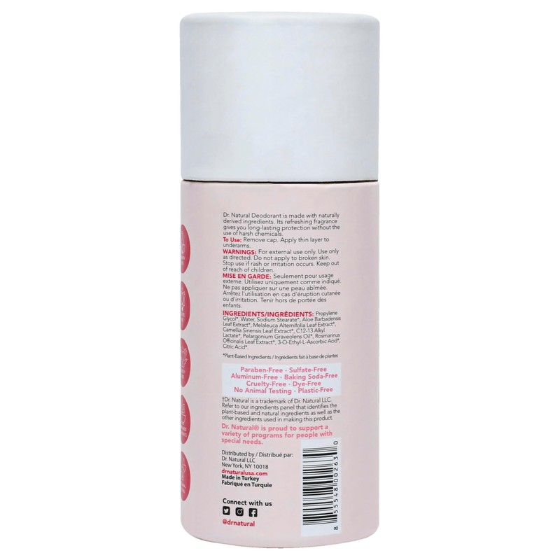 Dr. Natural Deodorant Stick - Baking Soda and Aluminum -