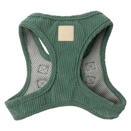 FuzzYard Life Corduroy Step in Dog Harness | Size L | Stylish Premium Corduroy Design in Myrtle Green Perfect for Everyday Walks