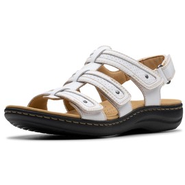 Clarks Women's Laurieann Ivy Sandal, White, 11