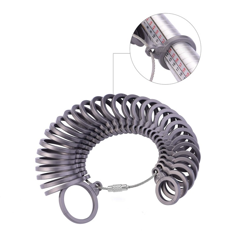 Beauty7 Standard Plastic Finger Sizer - Grey