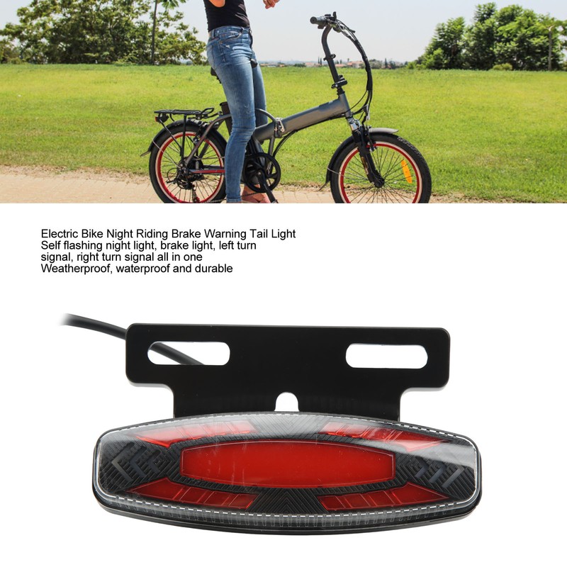 Electric Bike Lighting Rear Tail Light High Brightness Bike Brake