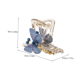 Ipetboom Retro Embroidered Butterfly Hair Clip Hair Clamps Women Girls Accessory Half-up Barrette