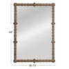 Creative Co-Op Pine Wood Beaded Dowel Wall Mirror, Distressed