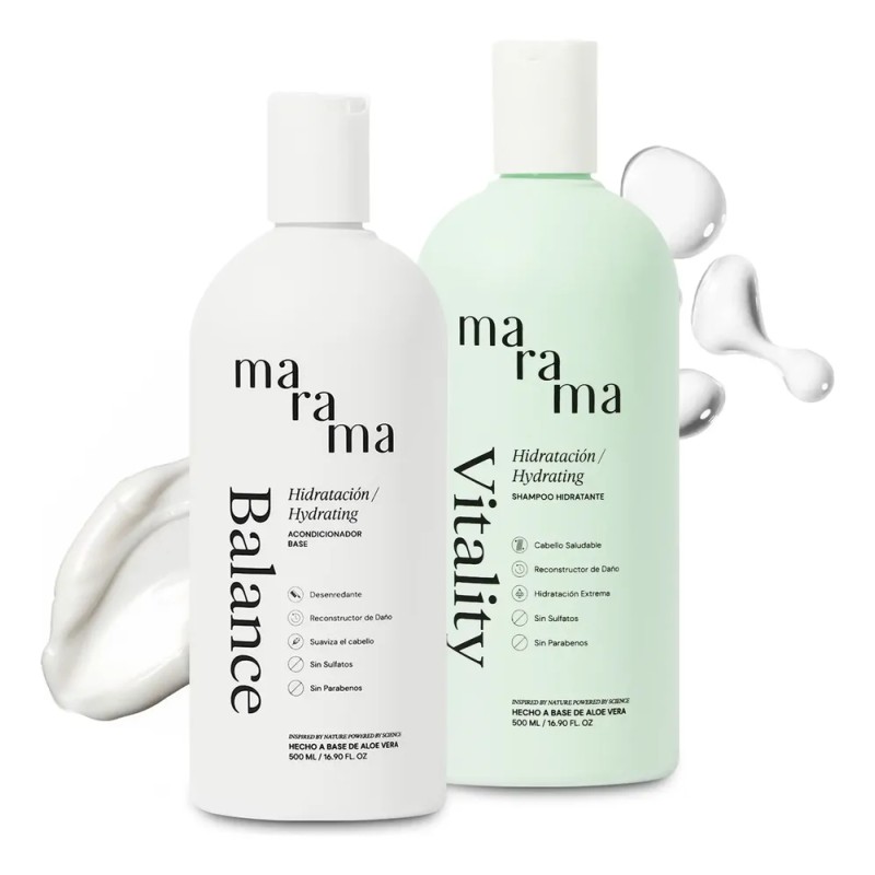 Marama Aloe Y Herbal Kit Tratamiento Para Cabello Maltratado