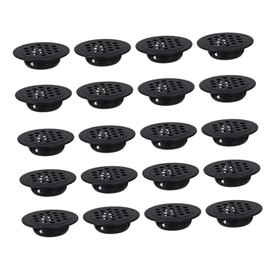 SEWACC 20pcs Black Stainless Steel Round Vent Covers for Cabinets Shoe Cabinets Closets Efficient Heat Dissipation and Enhanced Air Circulation Durable Decorative Design for Home and