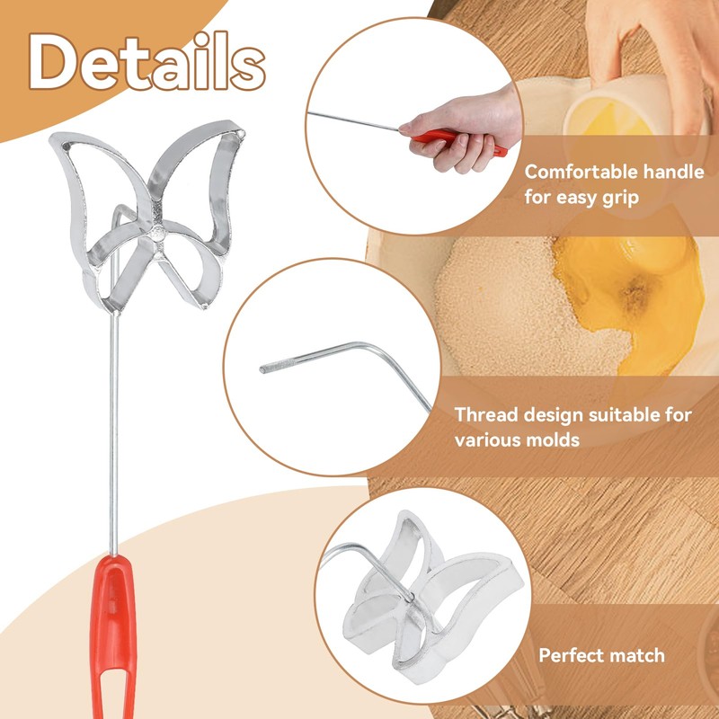 Swedish Rosettes Iron Set with 4 Interchangeable Heads, Flower Shaped