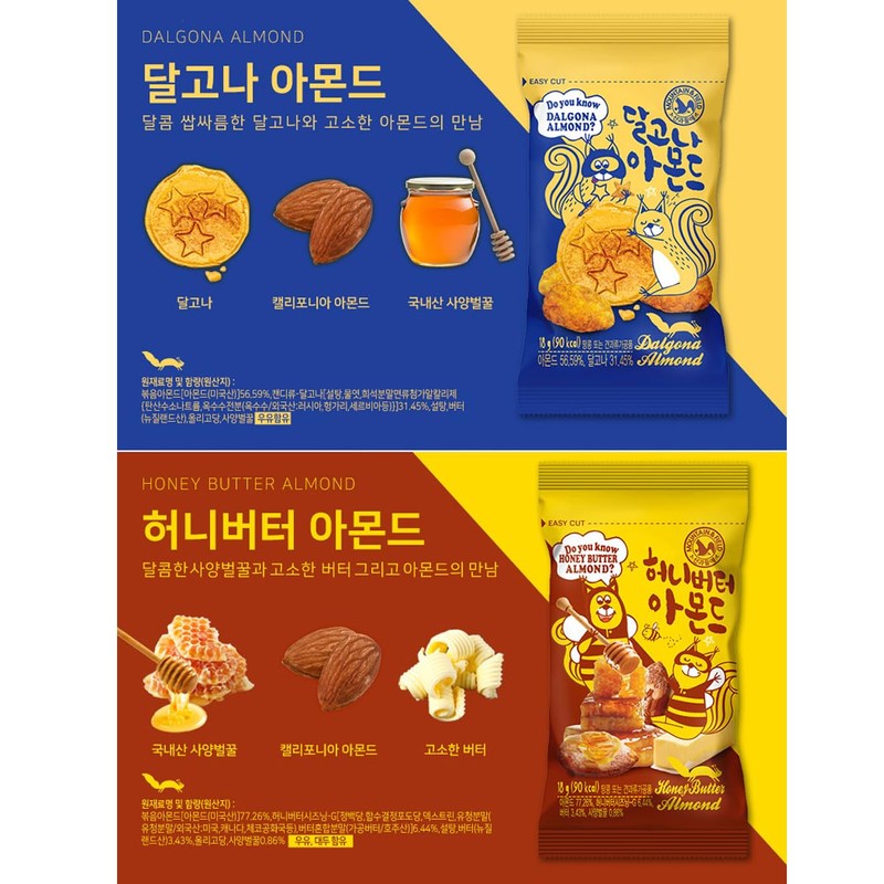 Minecook Dalgona Seasoned Almonds Snack | Work, Trip, Camping, Party