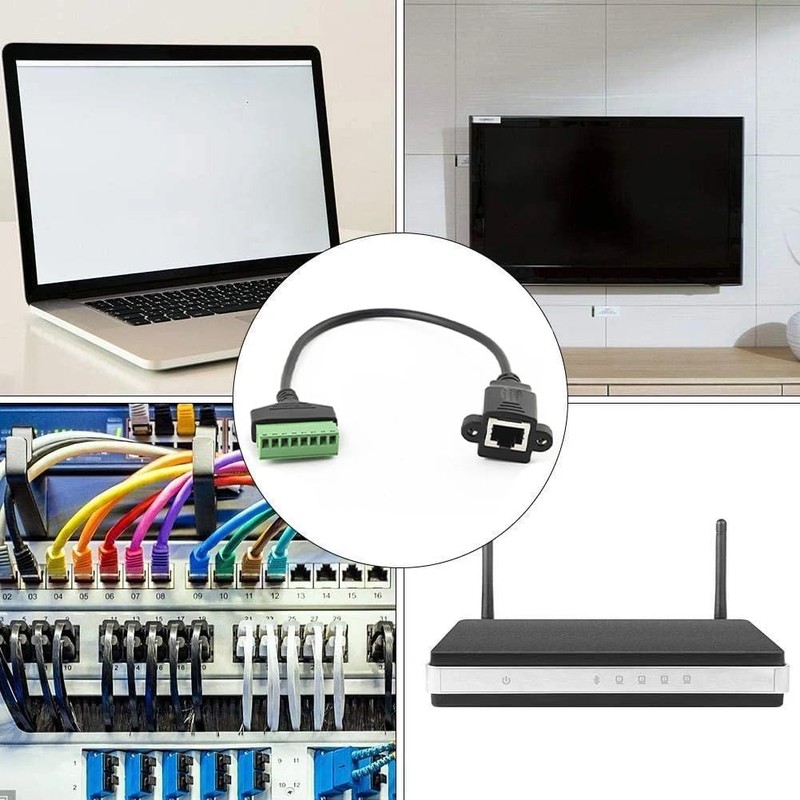 PENGLIN Pack of 2 RJ45 Female to 8 Pins Screw