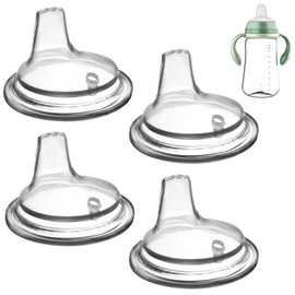 4Pack Silicone Spout Compatible with NUK and Learner Cups Replacement for NUK Active Easy Transition Clean, Leak-Proof No Spill for Sippy Cup Bottle Nipples