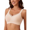 MOEOZLLO Mesh V Neck Bra Women's Without Underwire Soft Cups