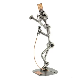 Steelman24 I Nuts and bolts sculpture Singer I Handmade ornaments I Made in Germany I I Metal figurine