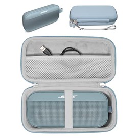 GETGEAR Case for Bose SoundLink Flex Bluetooth Portable Speaker by getgear, mesh Pocket for Charger Cord, Detachable Wrist Strap