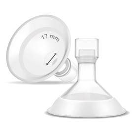 Maymom Protector de Pecho de Diseño de Dos Piezas Myfit Comfy Series de 17 mm Compatible con Extractores de Leche Medela; Piezas de Bomba Medela No Originales; Reemplace Los Escudos de Medela; Ajuste