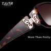 TJUTR Polarized Trendy Jackie O Style Sunglasses Women, Wrap Around