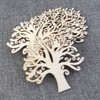 NUOLUX 10pcs Wooden Tree Embellishments for Craft Cards Wood Color