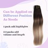 Clip in Hair Extensions Human Hair, 18 Inch 120g 6pcs