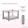 Dream On Me Zodiak Portable Playard in Grey and Pink,