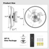 Aphyni Ceiling Fans with Lights and Remote, Low Profile Ceiling